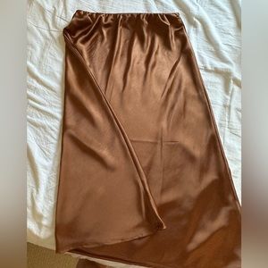 Oak and Fort Satin Slip Skirt